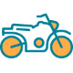 yellow motorcycle icon