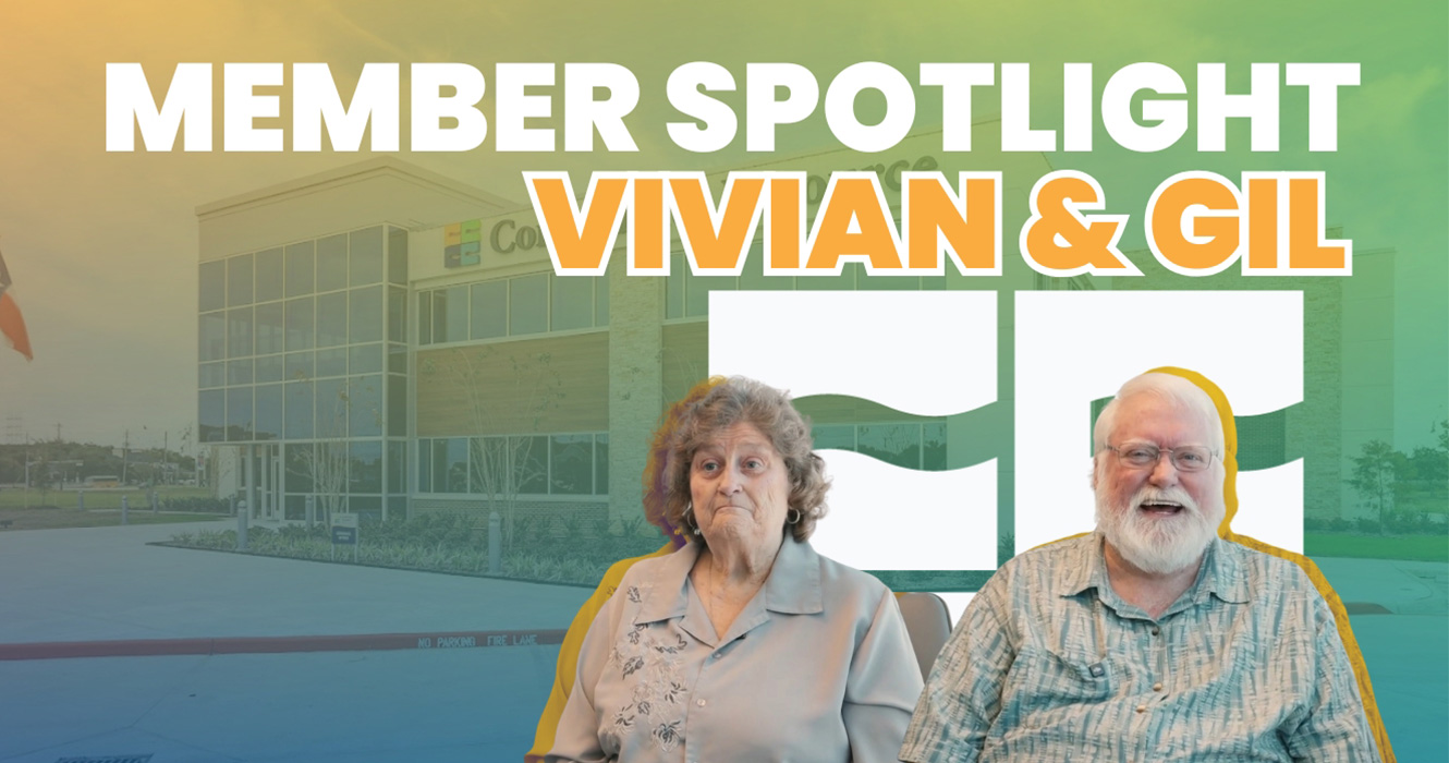 Member Spotlight banner for Vivian & Gil.