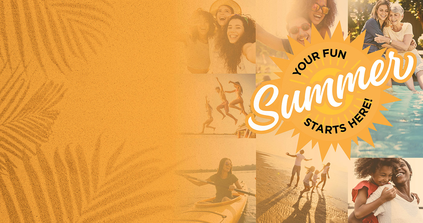 Promotional image featuring different summer themed images
